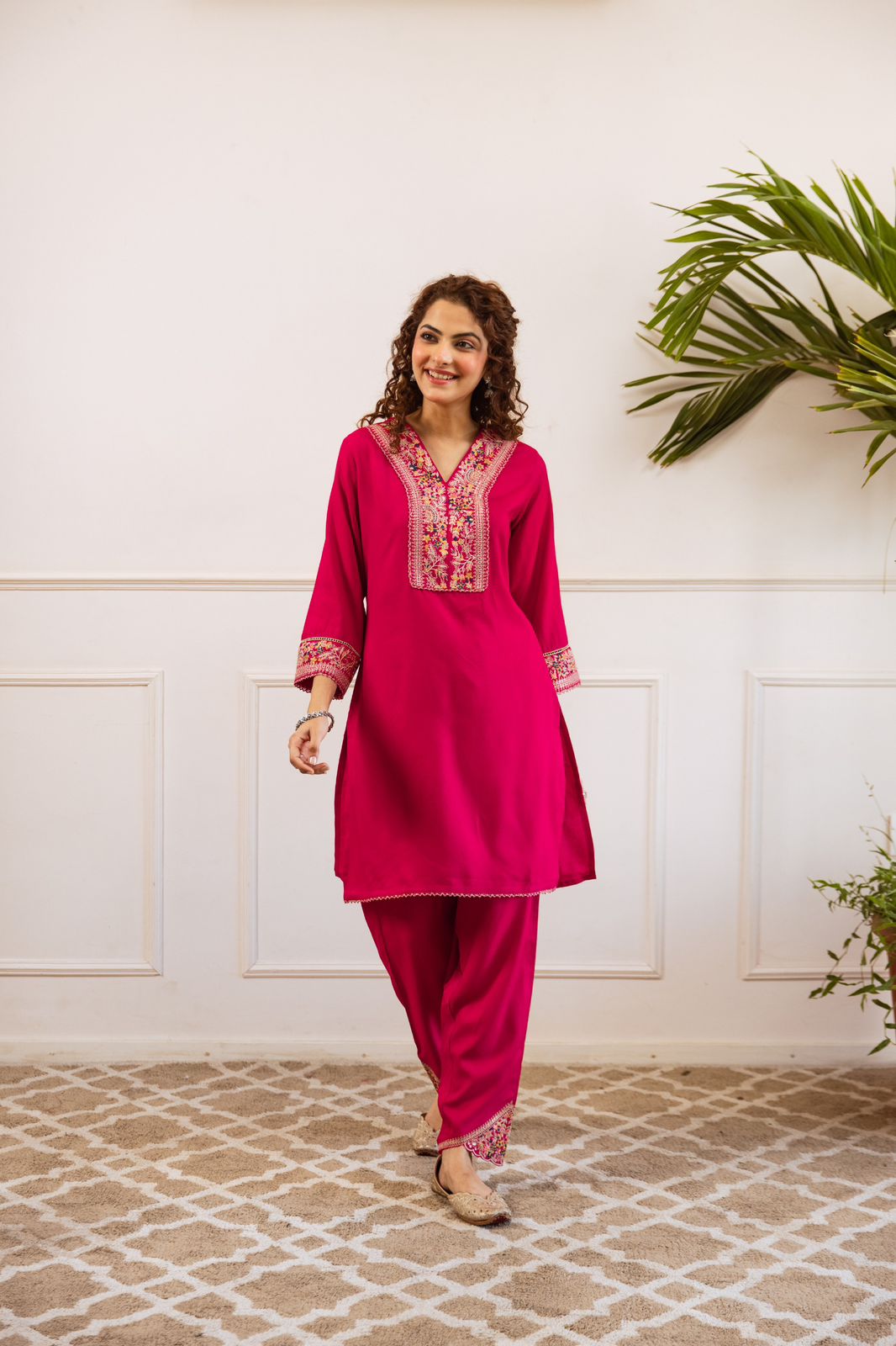 Gulbahaar Two-Piece Embroidered Coord set