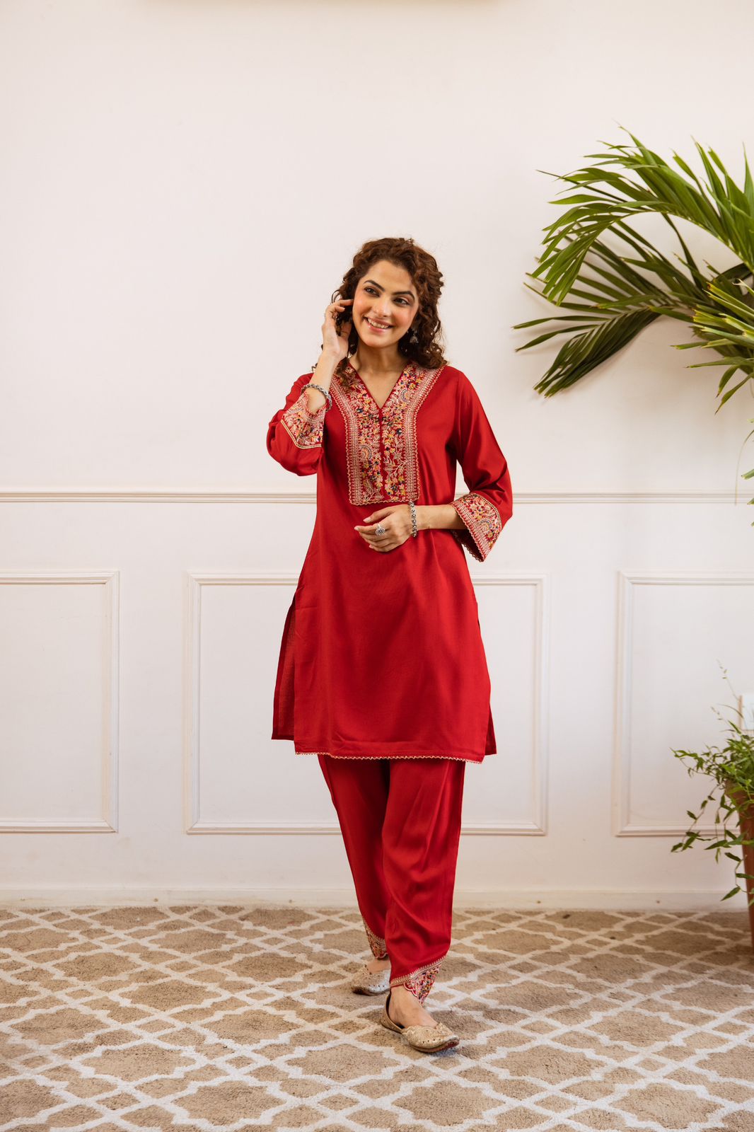 Gulbahaar Two-Piece Embroidered Coord set