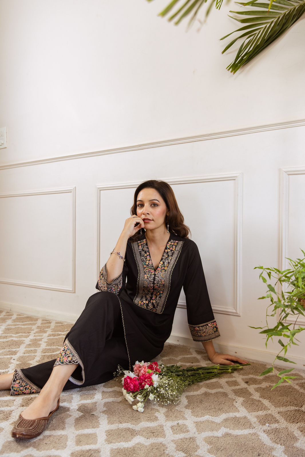 Gulbahaar Two-Piece Embroidered Coord set