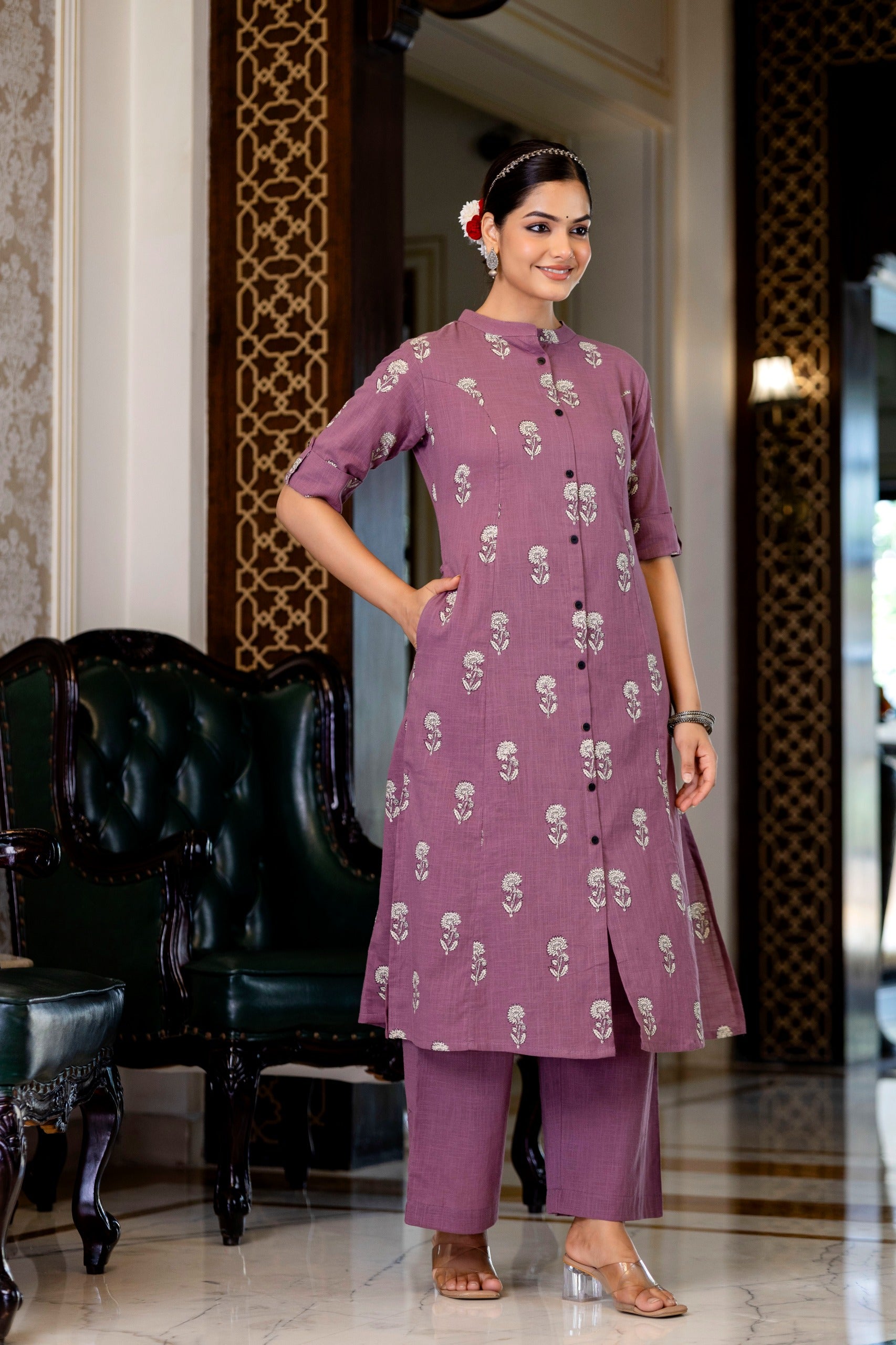 Simran Cotton A-line Coord Set