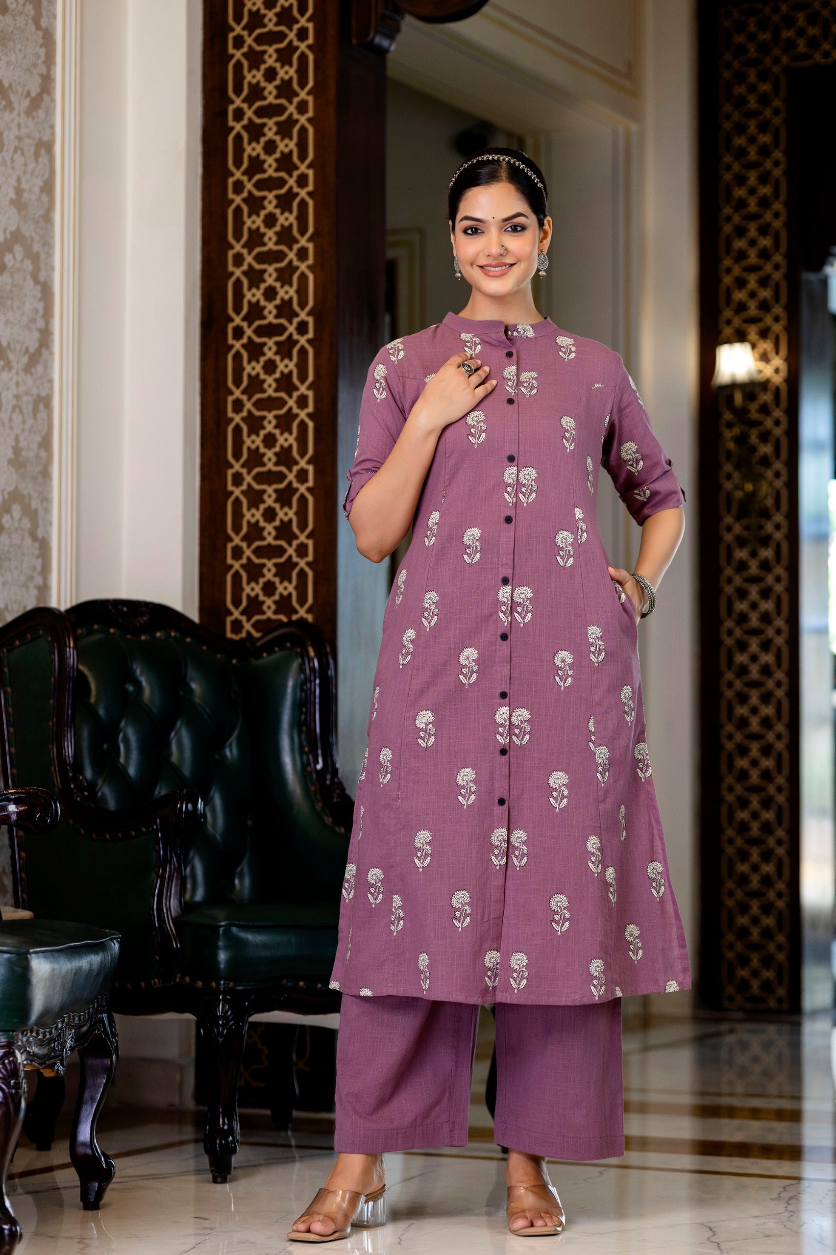 Simran Cotton A-line Coord Set