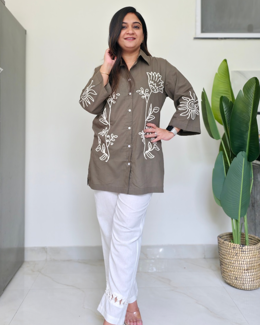 Juliet Cotton Embroidered Loose-Fit Coord Set - The Jaipur Studio