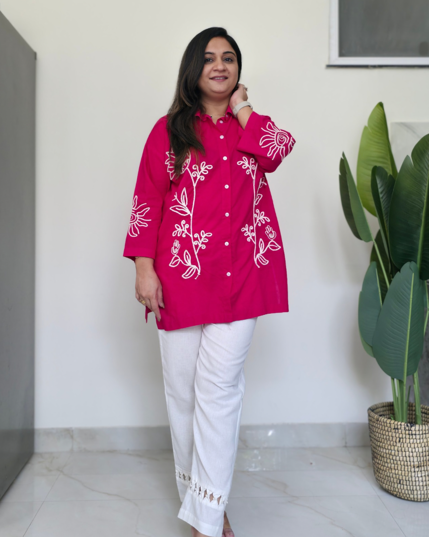 Juliet Cotton Embroidered Loose-Fit Coord Set - The Jaipur Studio