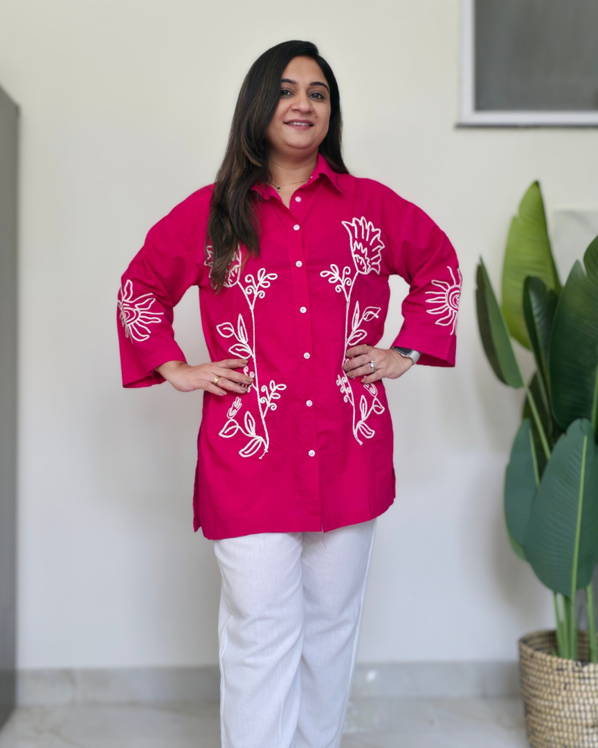 Juliet Cotton Embroidered Loose-Fit Coord Set - The Jaipur Studio