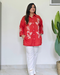 Juliet Cotton Embroidered Oversize-Shirt Coord Set