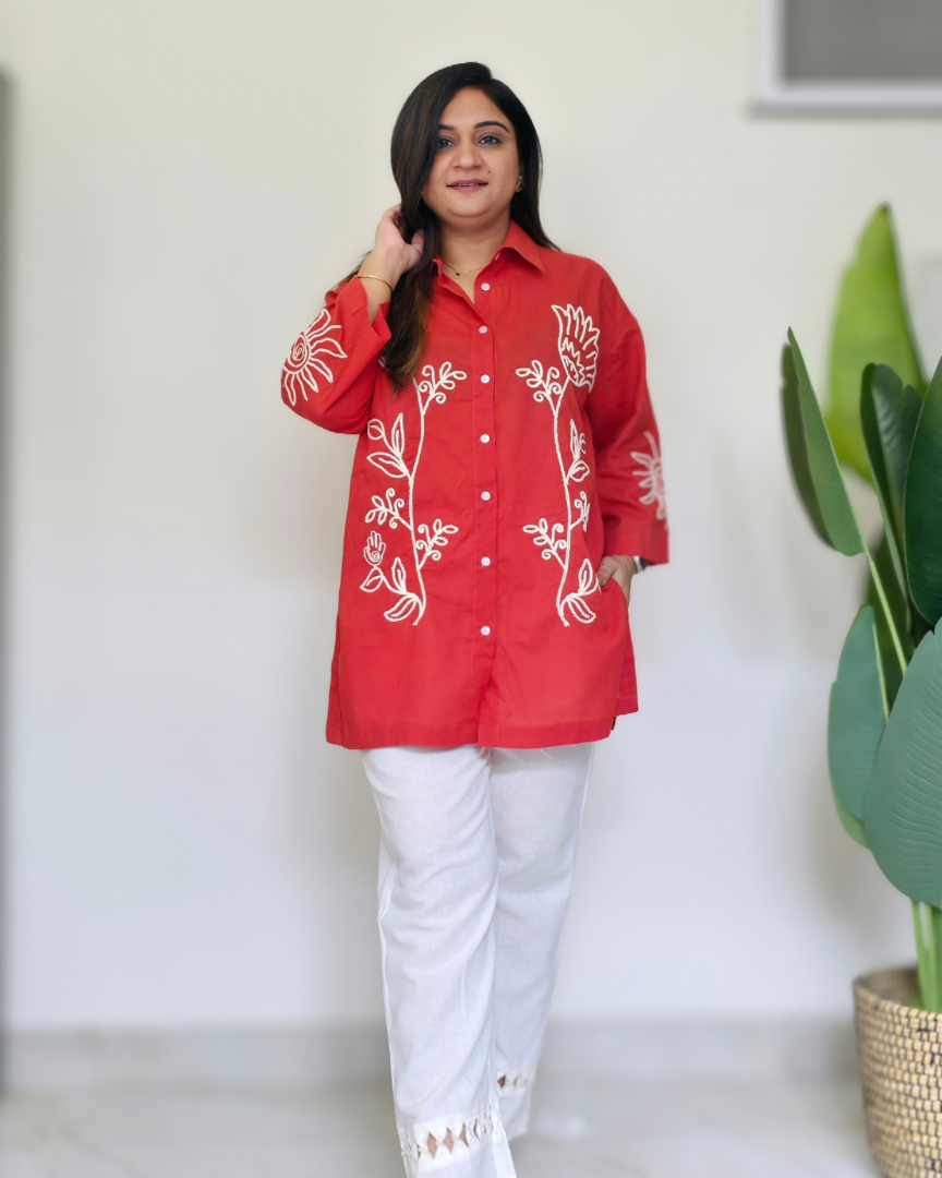 Juliet Cotton Embroidered Loose-Fit Coord Set - The Jaipur Studio
