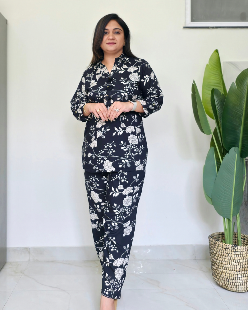 Jasmine Rayon Floral Coord Set - The Jaipur Studio