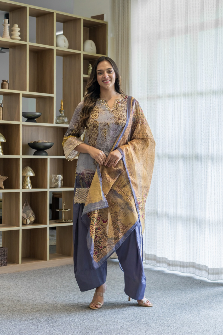 Nagma Premium Crepe HandDetailed Farshi Salwar Set - The Jaipur Studio