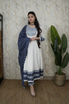 Maya Cotton Sciffili Embroidered Anarkali Set - The Jaipur Studio