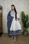 Maya Cotton Sciffili Embroidered Anarkali Set - The Jaipur Studio