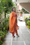 Leena Shimmer Tissue Floral Pant Set - The Jaipur Studio