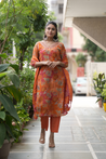 Leena Shimmer Tissue Floral Pant Set - The Jaipur Studio