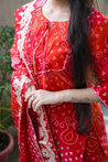 Nitya Kota Doria Bandhani Detailed Skirt Set - The Jaipur Studio