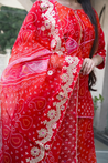 Nitya Kota Doria Bandhani Detailed Skirt Set - The Jaipur Studio