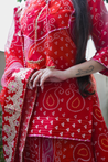 Nitya Kota Doria Bandhani Detailed Skirt Set - The Jaipur Studio