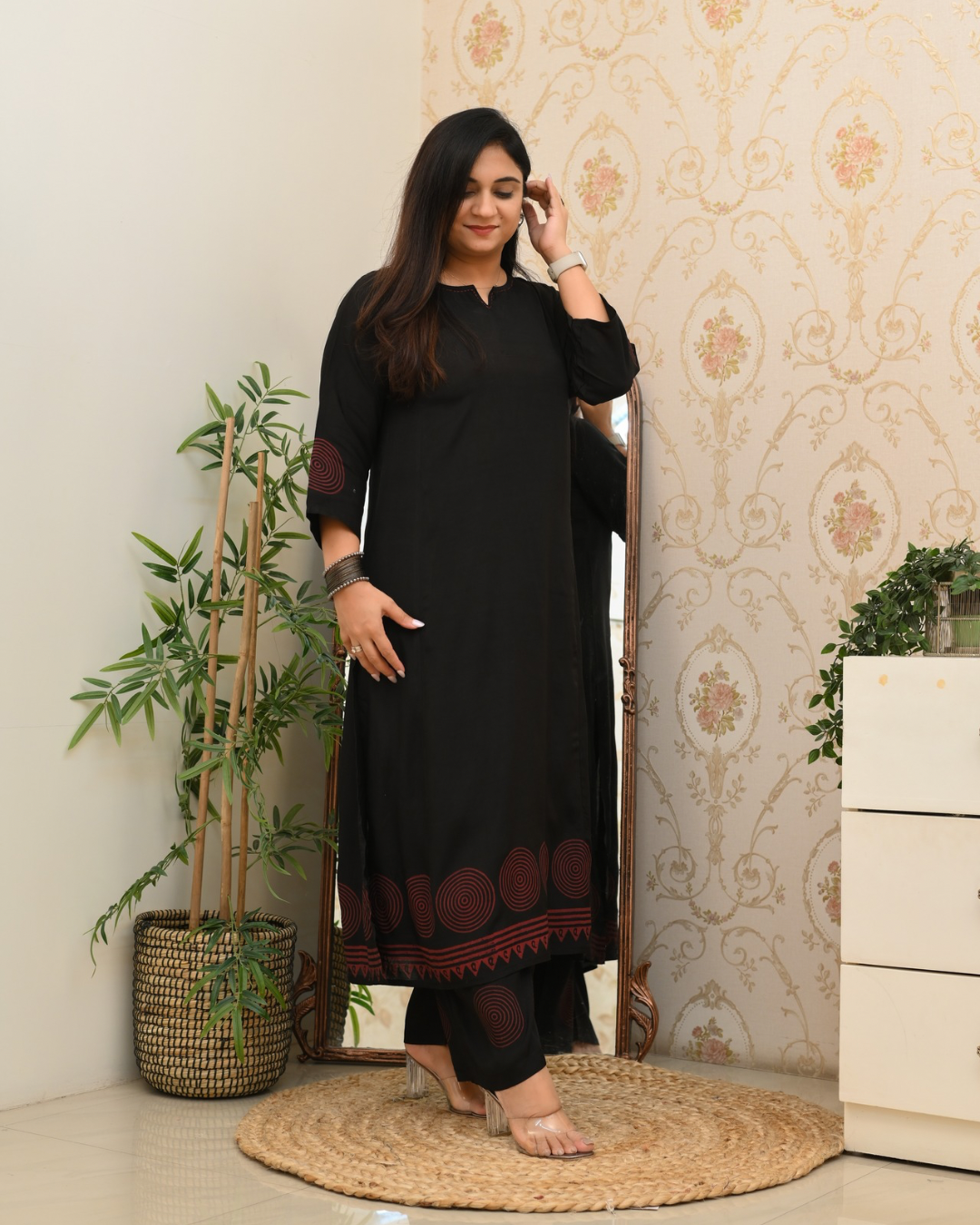 Shubha Muslin A-line plazo Coord Set