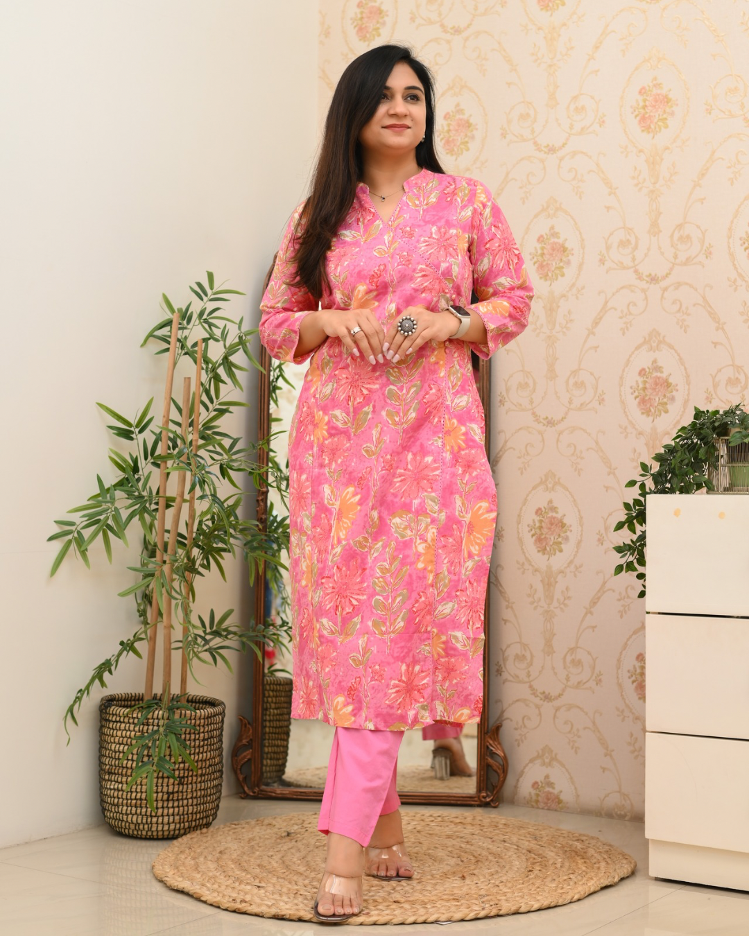 Anushka Casual Angrakha Style Cotton Pant Set