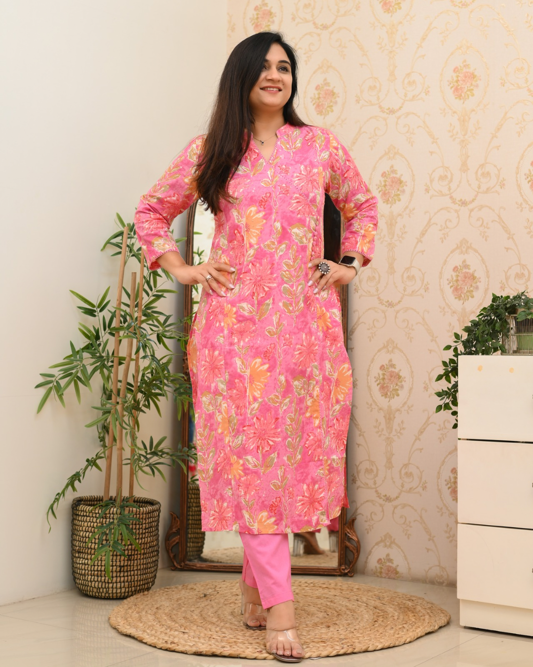 Anushka Casual Angrakha Style Cotton Pant Set