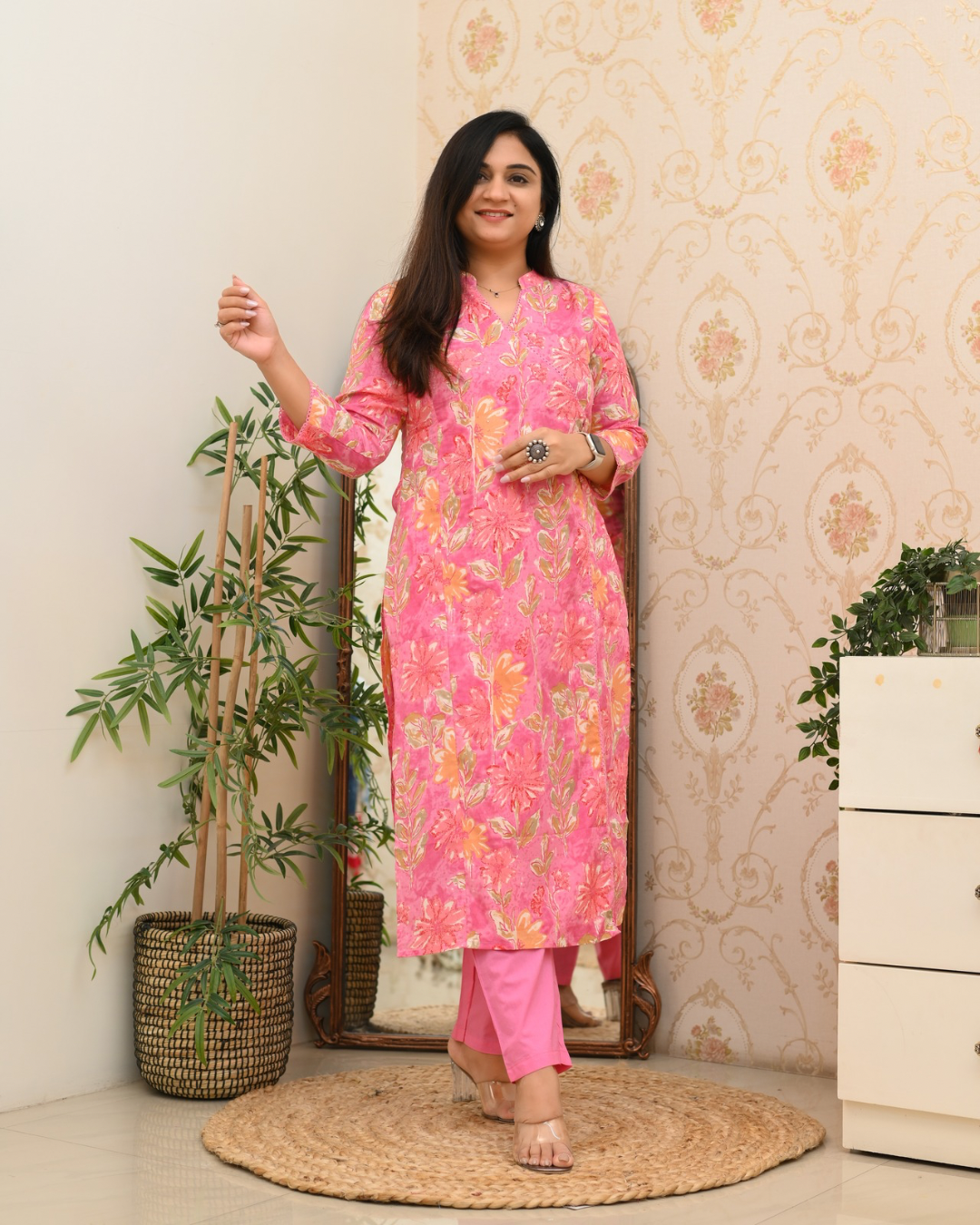 Anushka Casual Angrakha Style Cotton Pant Set