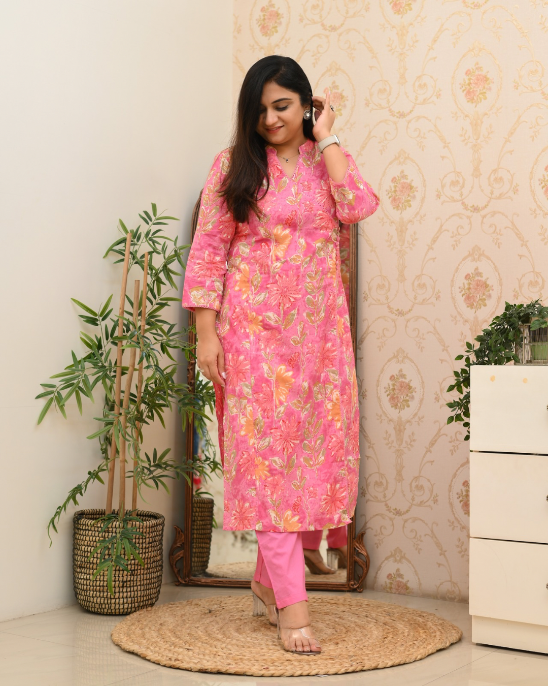 Anushka Casual Angrakha Style Cotton Pant Set