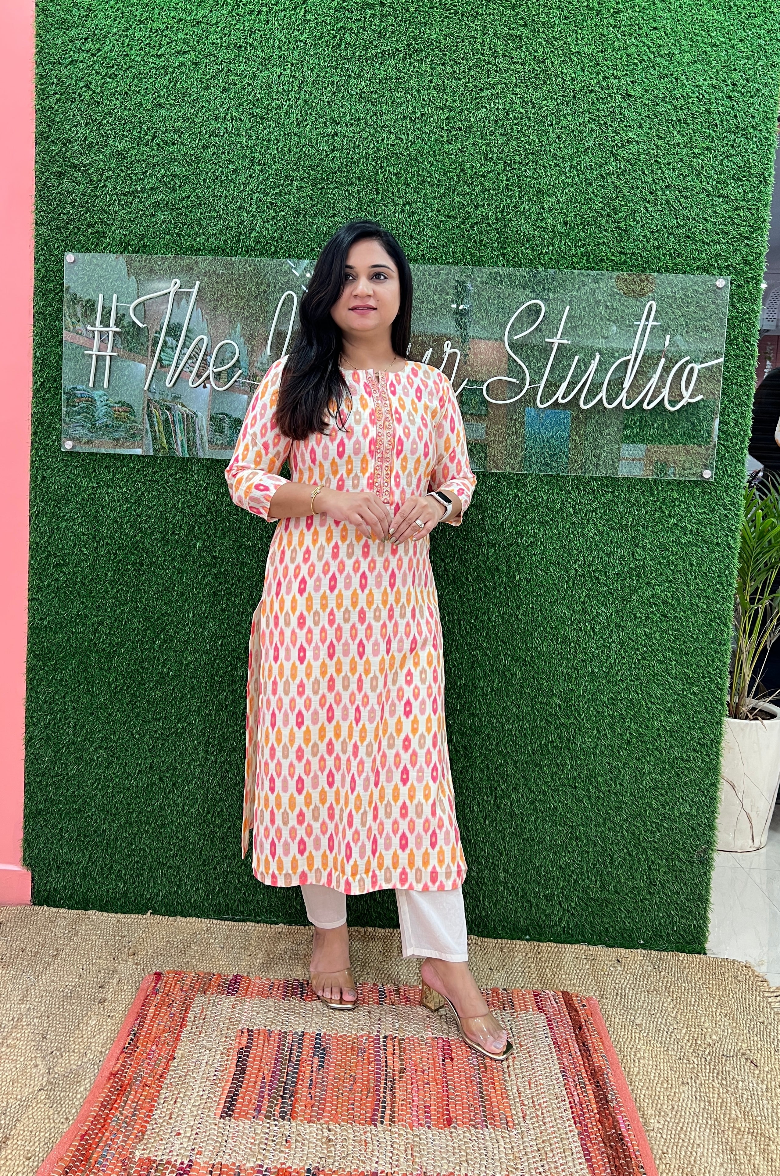 Cotton Flex Ikkat Print Casual Kurta - The Jaipur Studio