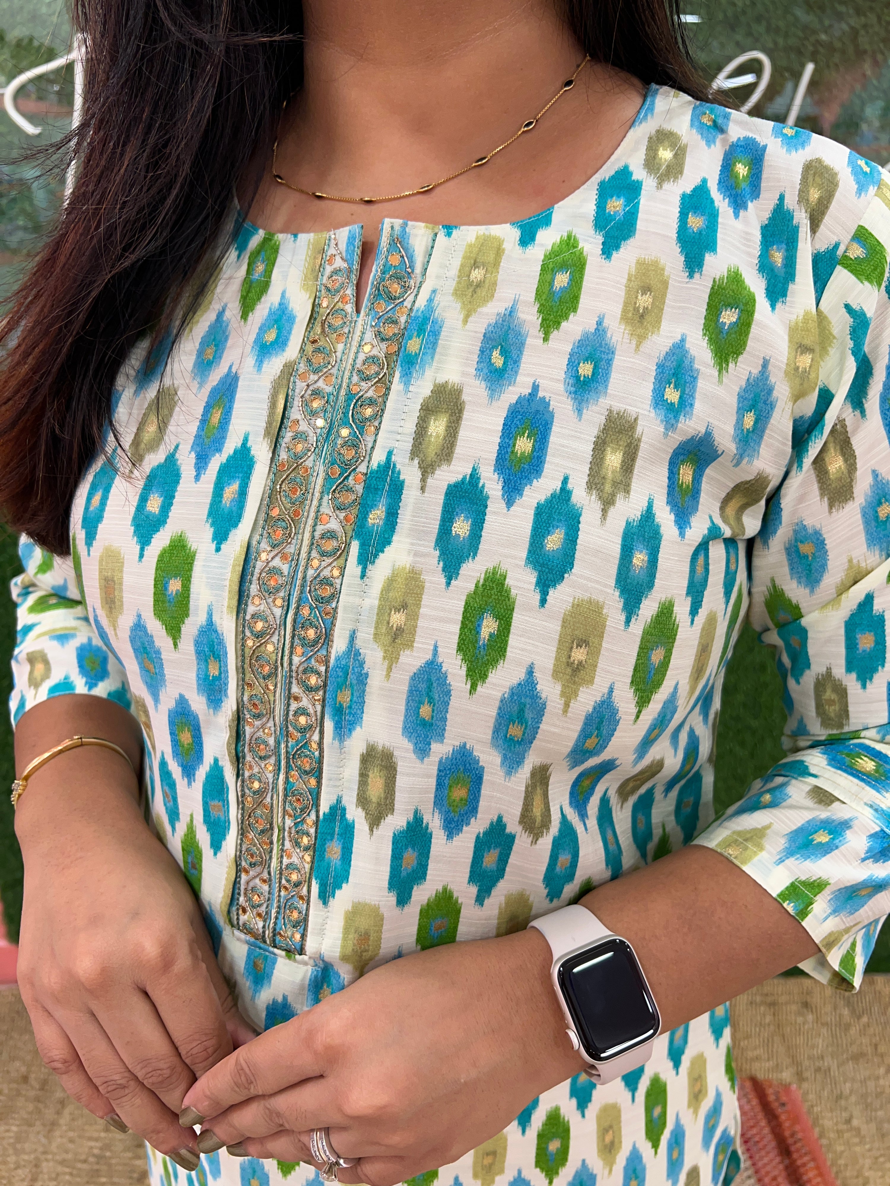 Cotton Flex Ikkat Print Casual Kurta - The Jaipur Studio