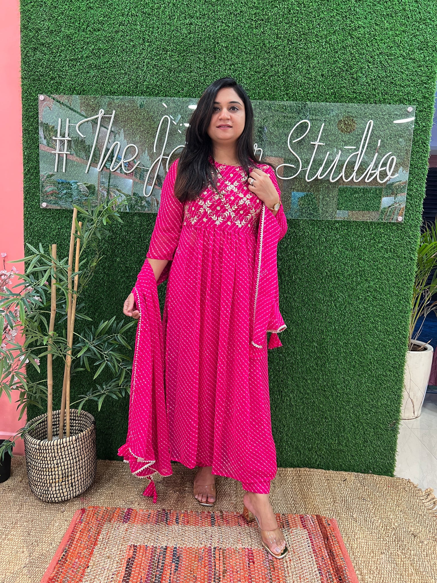 Leheriya kurti styled for everyday wear