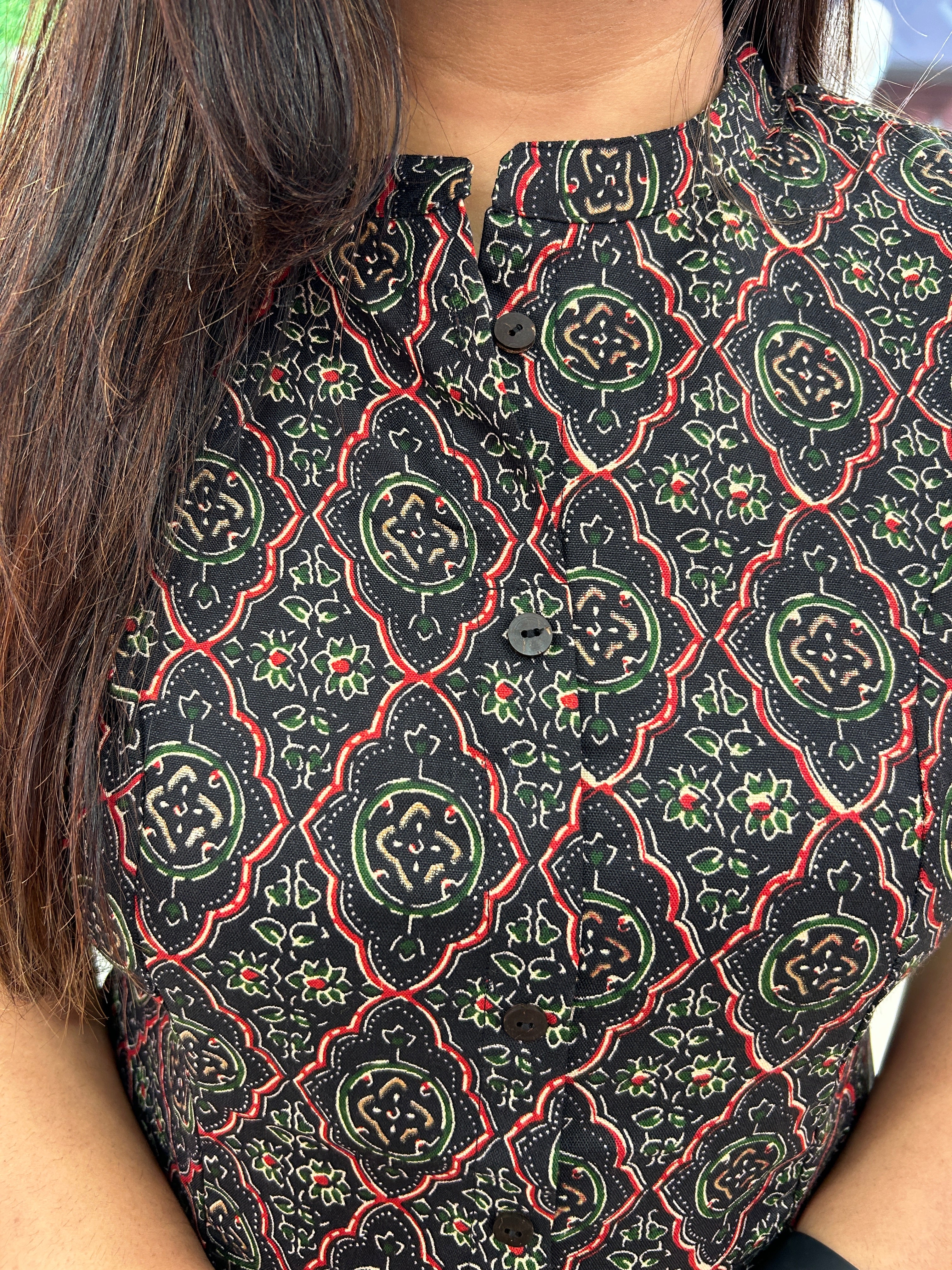 Rozana Cotton Casual A-Line Kurta with Pocket - The Jaipur Studio