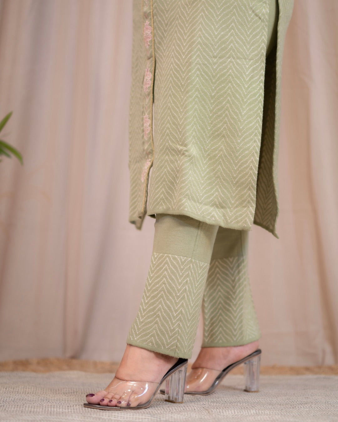 Kamya Woollen Straight Pant Set