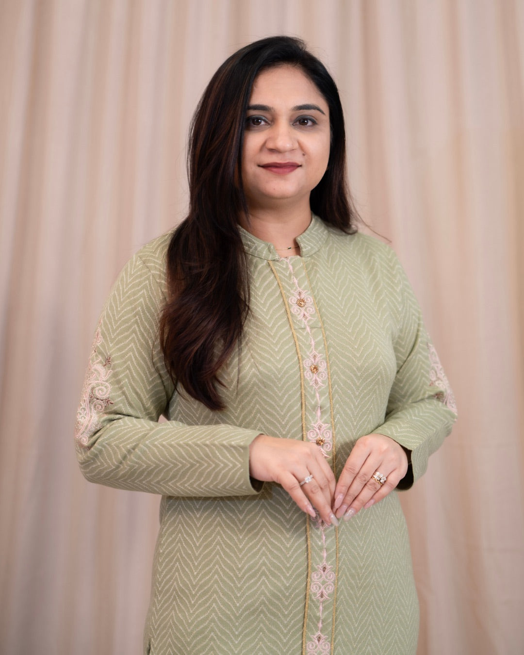 Kamya Woollen Straight Pant Set