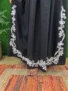 Black Cotton Embroidered Long Dress - The Jaipur Studio