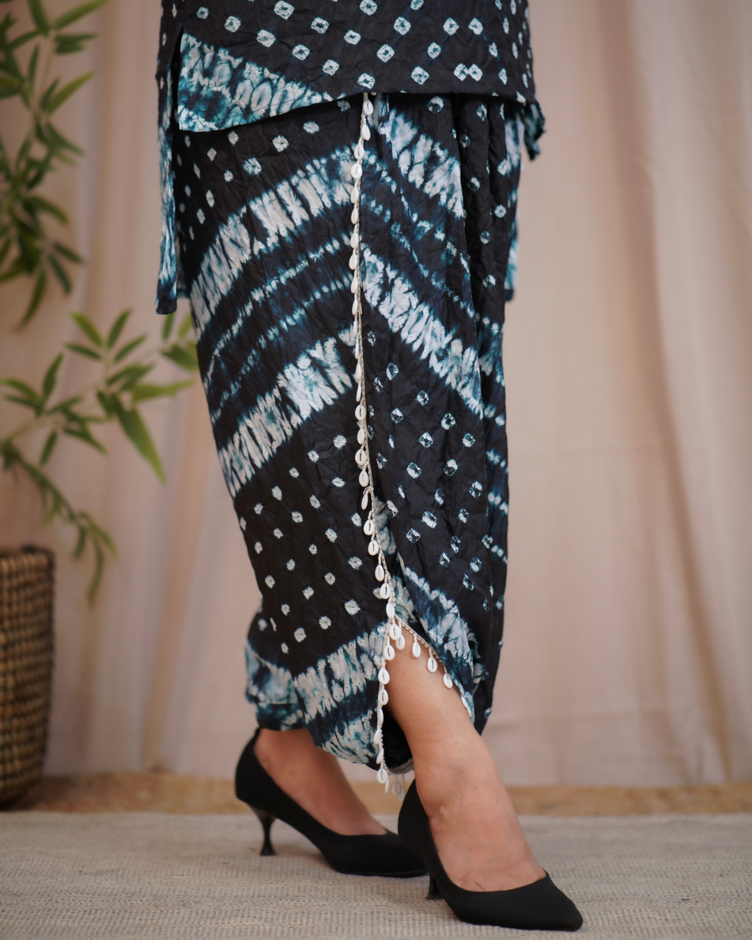 Tie and dye Muslin dhoti set