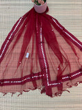 Beautiful Tissue Dupatta With Mirror Work