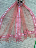 Beautiful Tissue Dupatta With Mirror Work