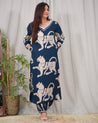 Rayon Bold Print Afgani Set - The Jaipur Studio