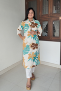 Summerish Floral Cotton Casual kurta with pocket