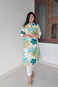 Summerish Floral Cotton Casual kurta with pocket