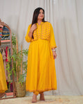 Ruhani Embroidered Anarkali Pant Set with Jacket