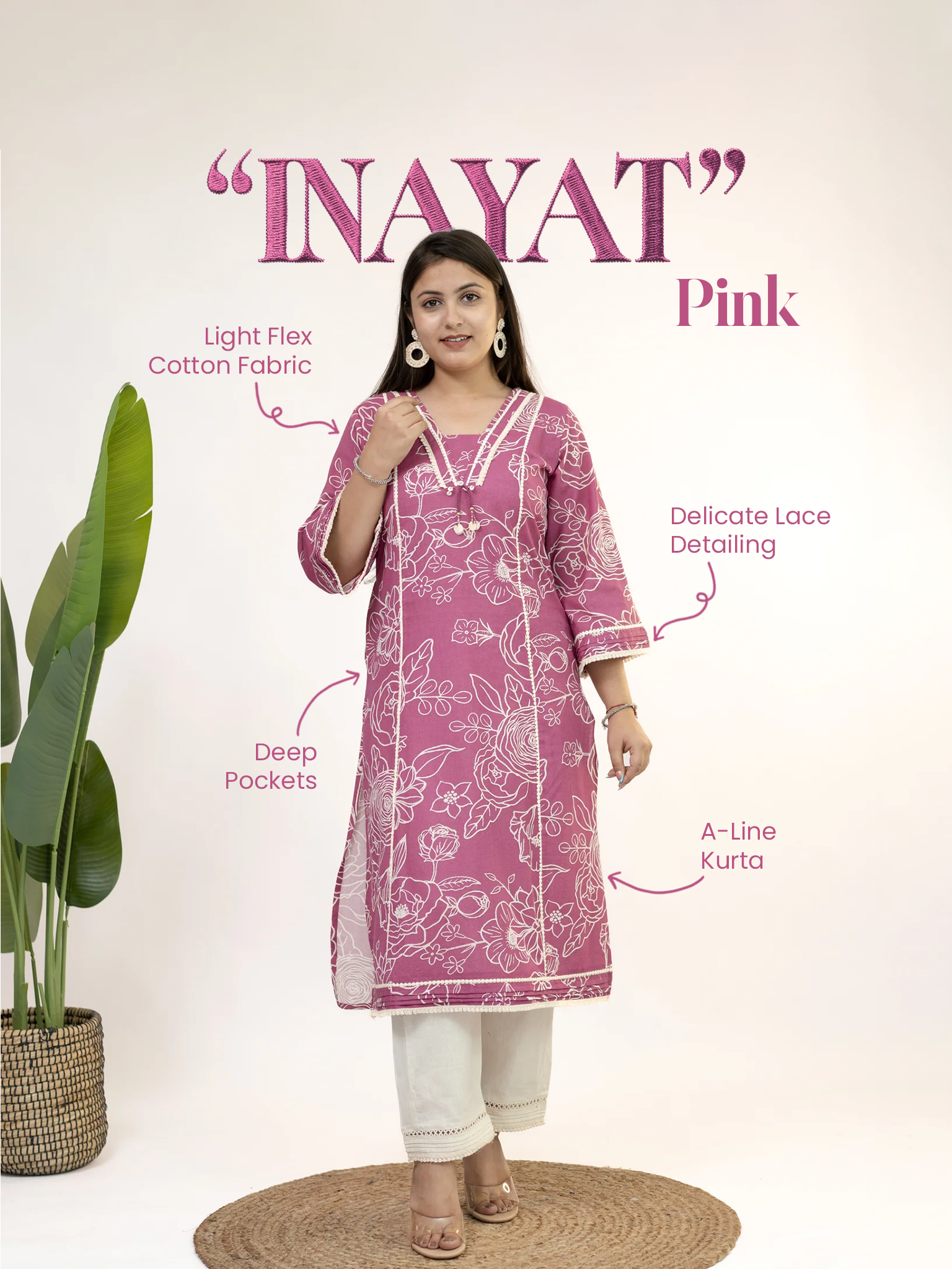 Cotton Kurta Set with a Dupatta