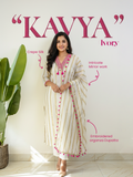 Kavya Ivory Crepe Mirror HandEmbroidered Pant Set
