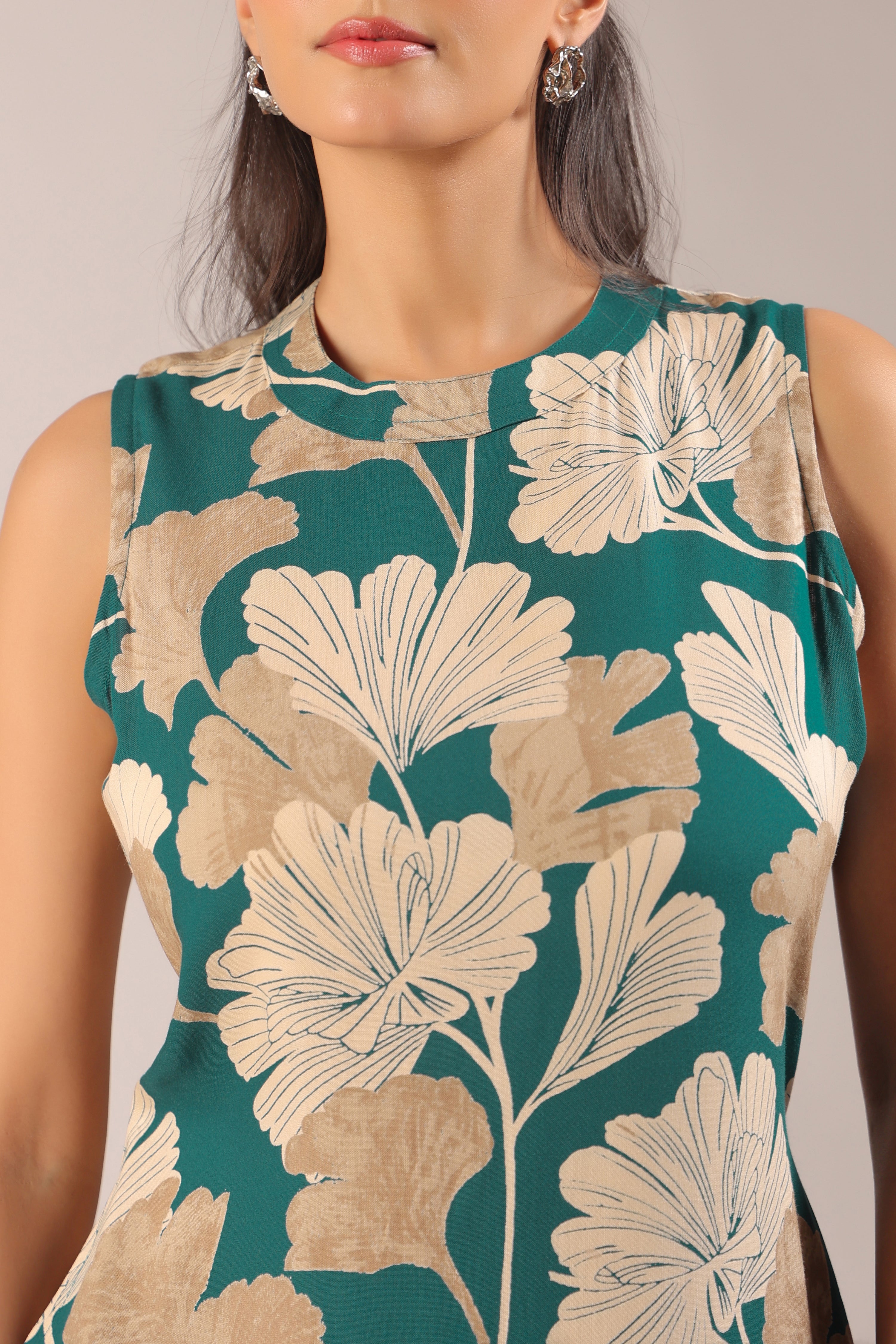 Hita Rayon Floral Print A-line Coord Set