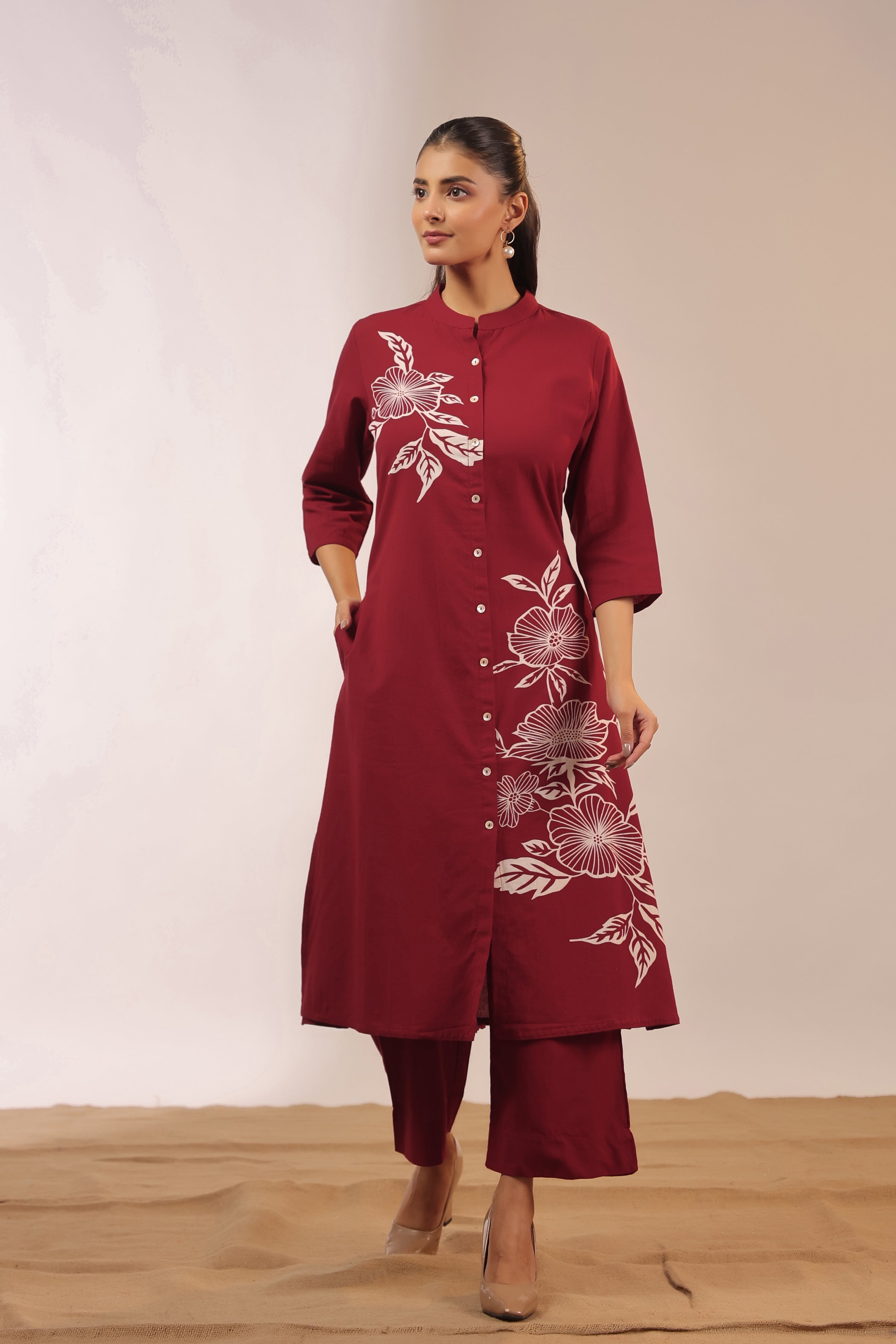 Mehreen Cotton A-line Plazo Set