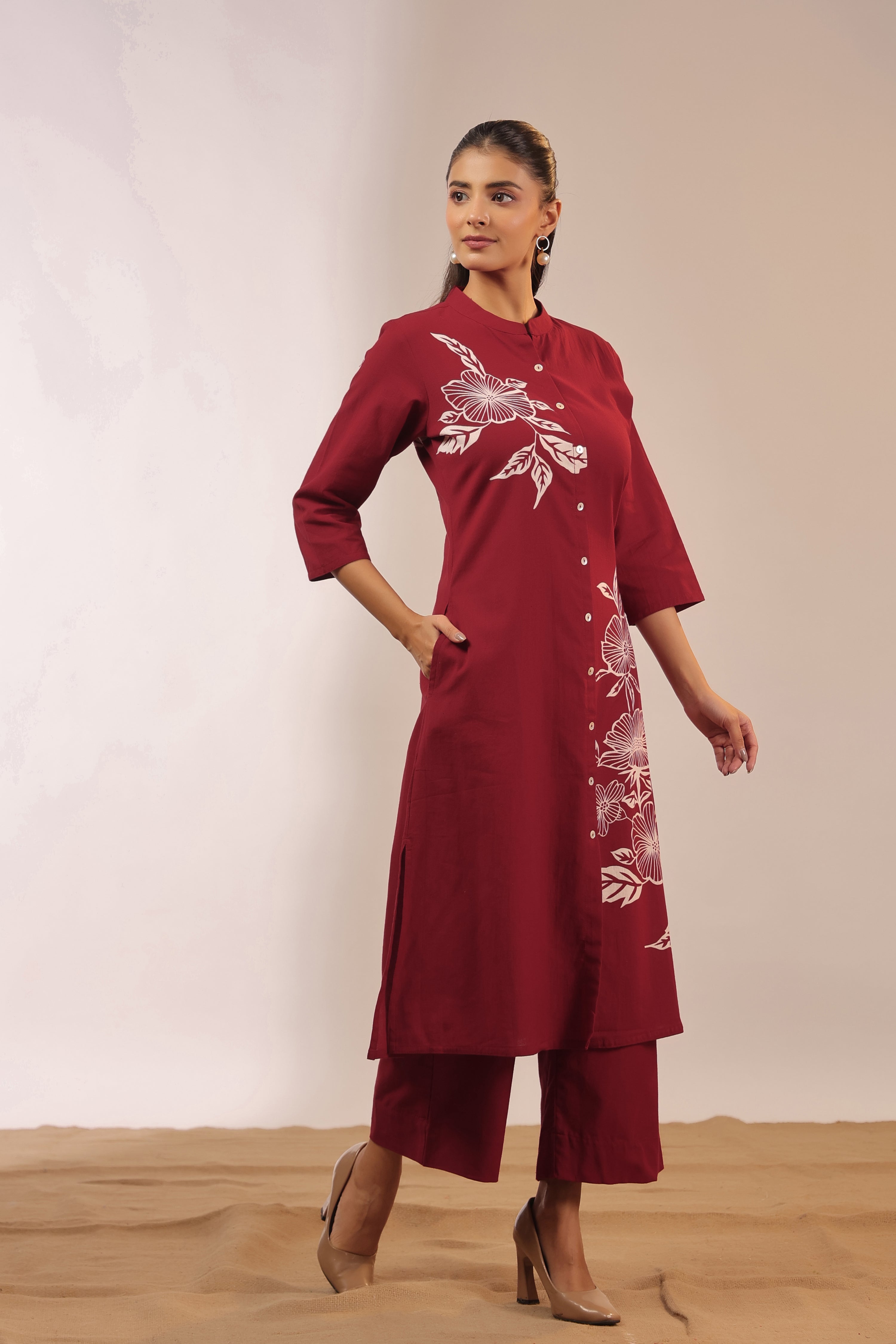 Mehreen Cotton A-line Plazo Set