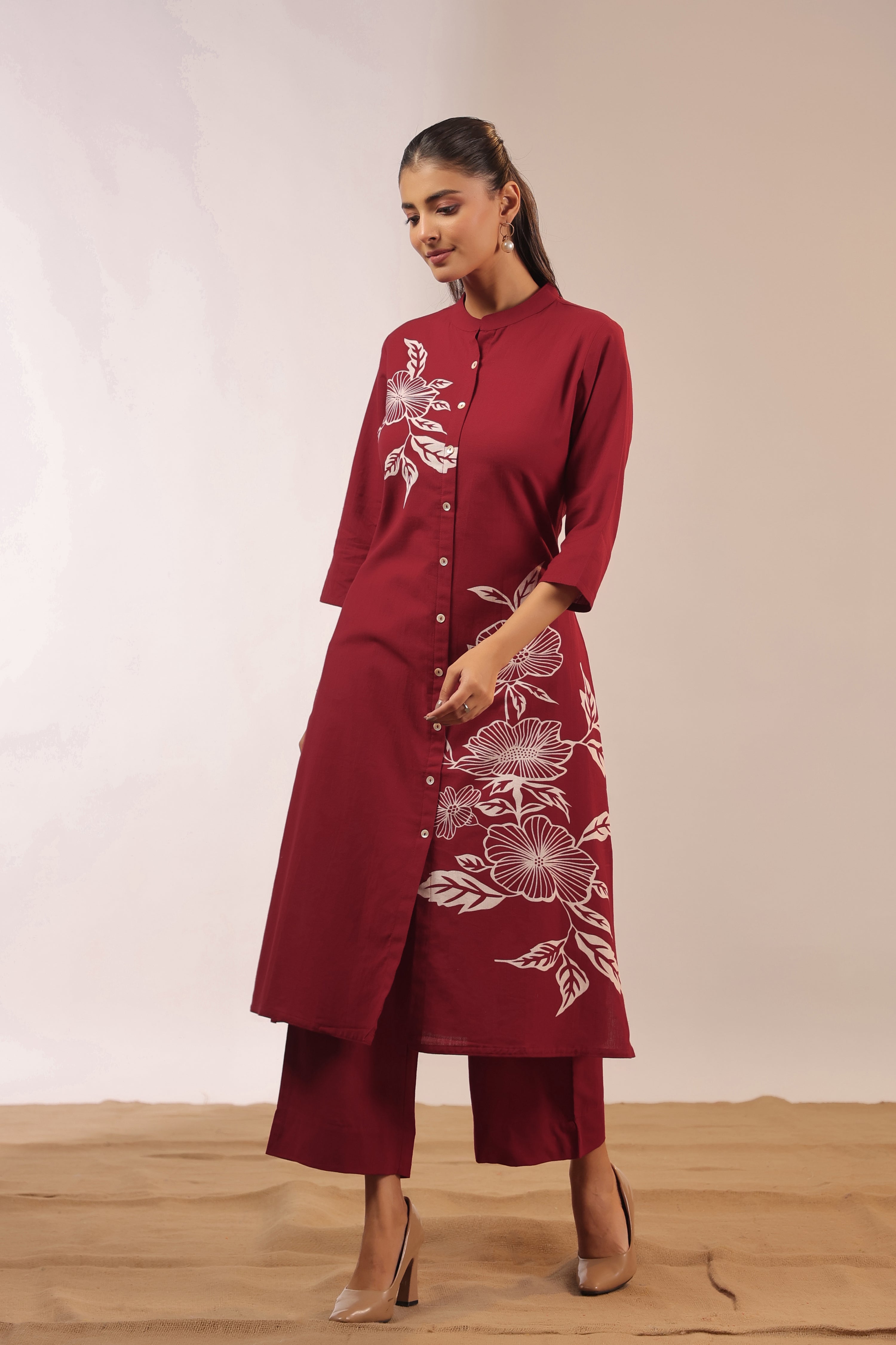 Mehreen Cotton A-line Plazo Set