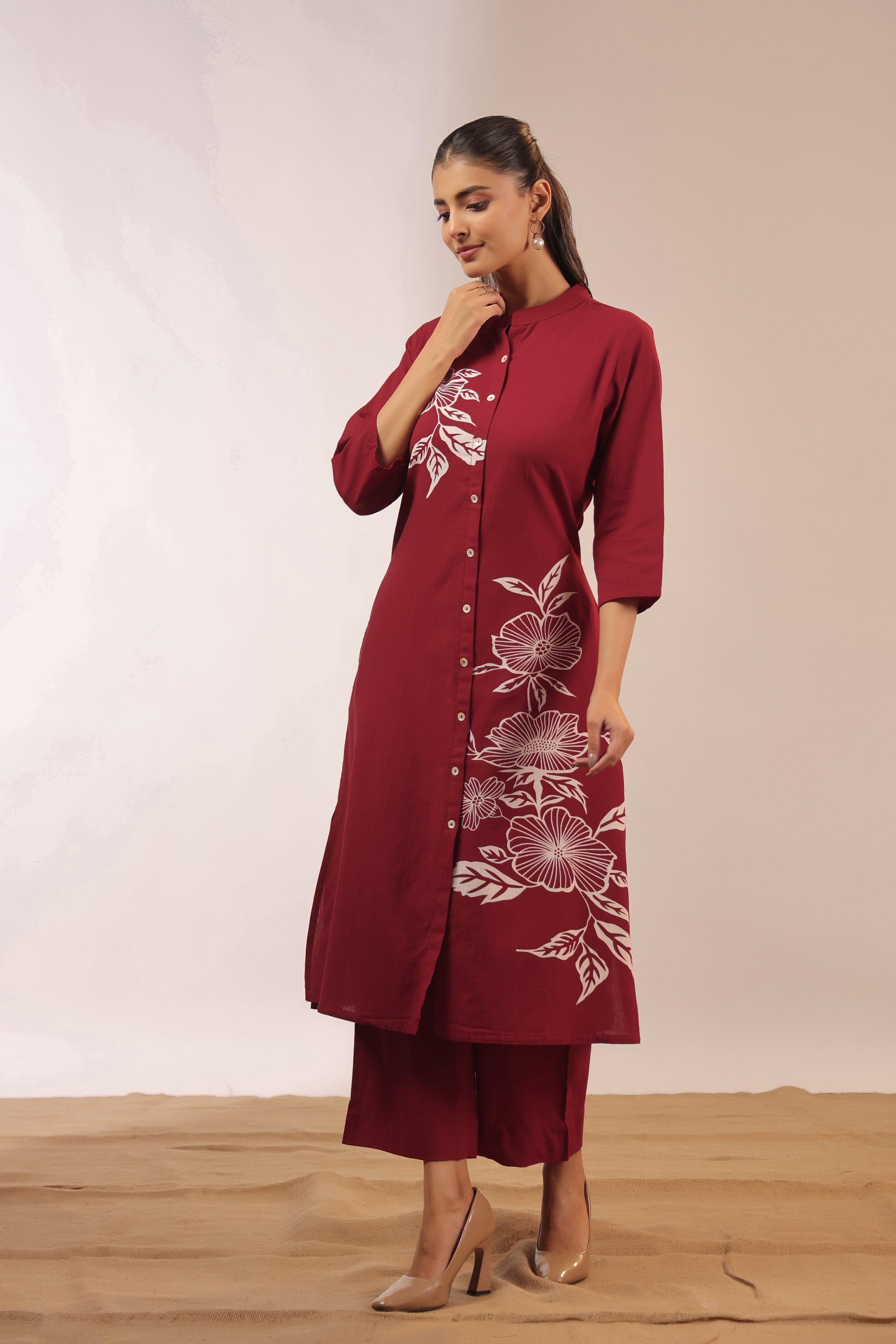 Mehreen Cotton A-line Plazo Set