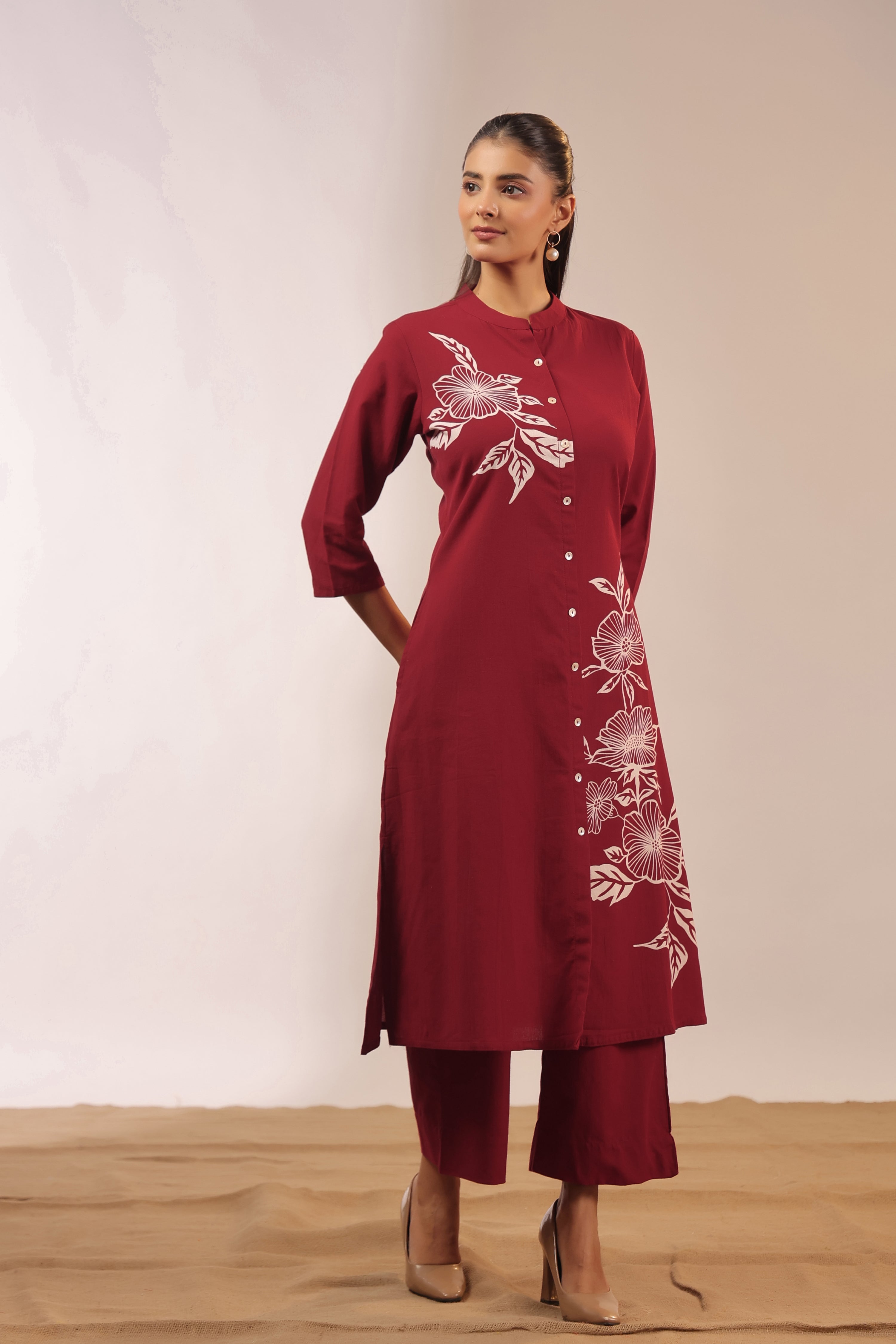 Mehreen Cotton A-line Plazo Set