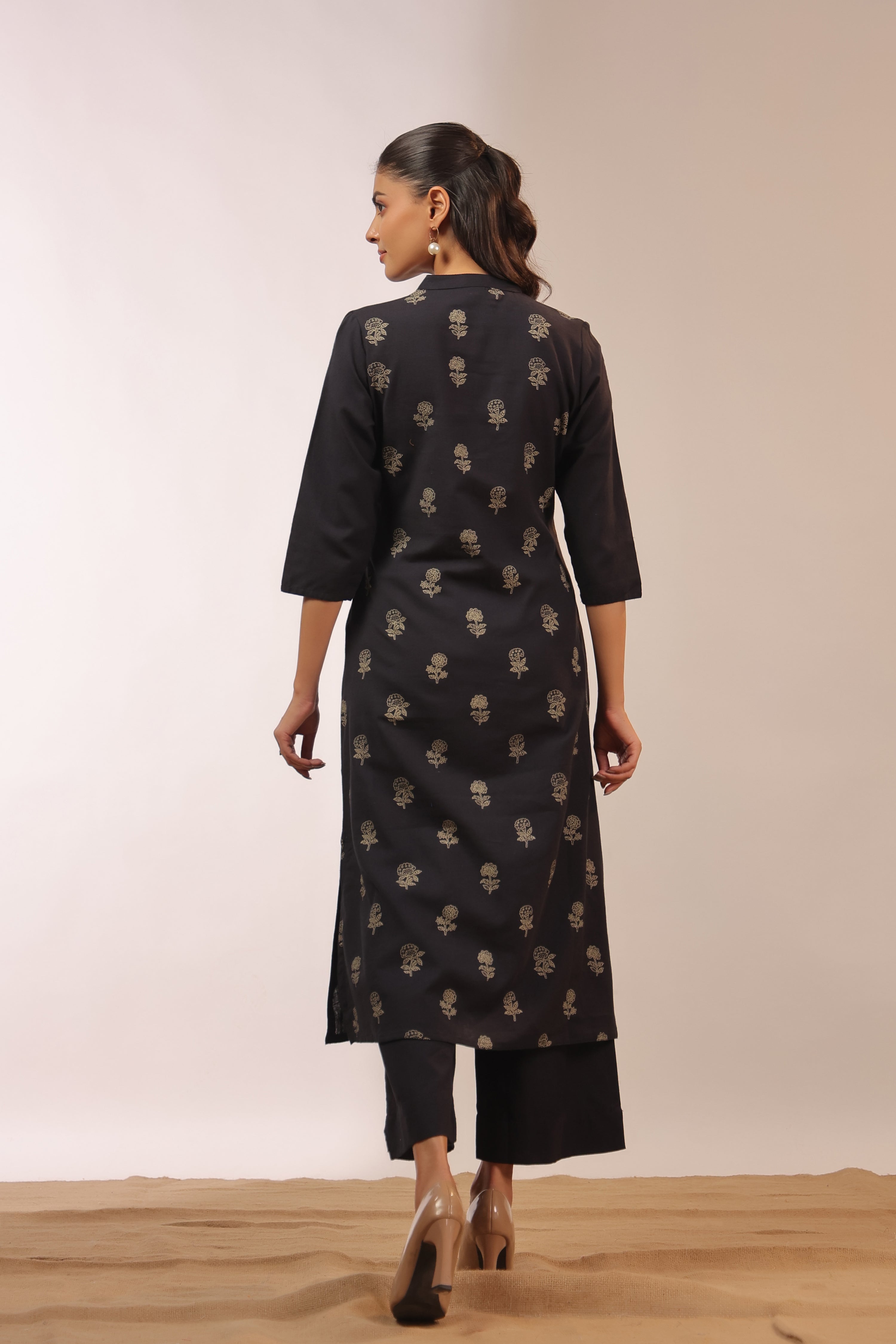 Dvija Cotton A-line Plazo Set