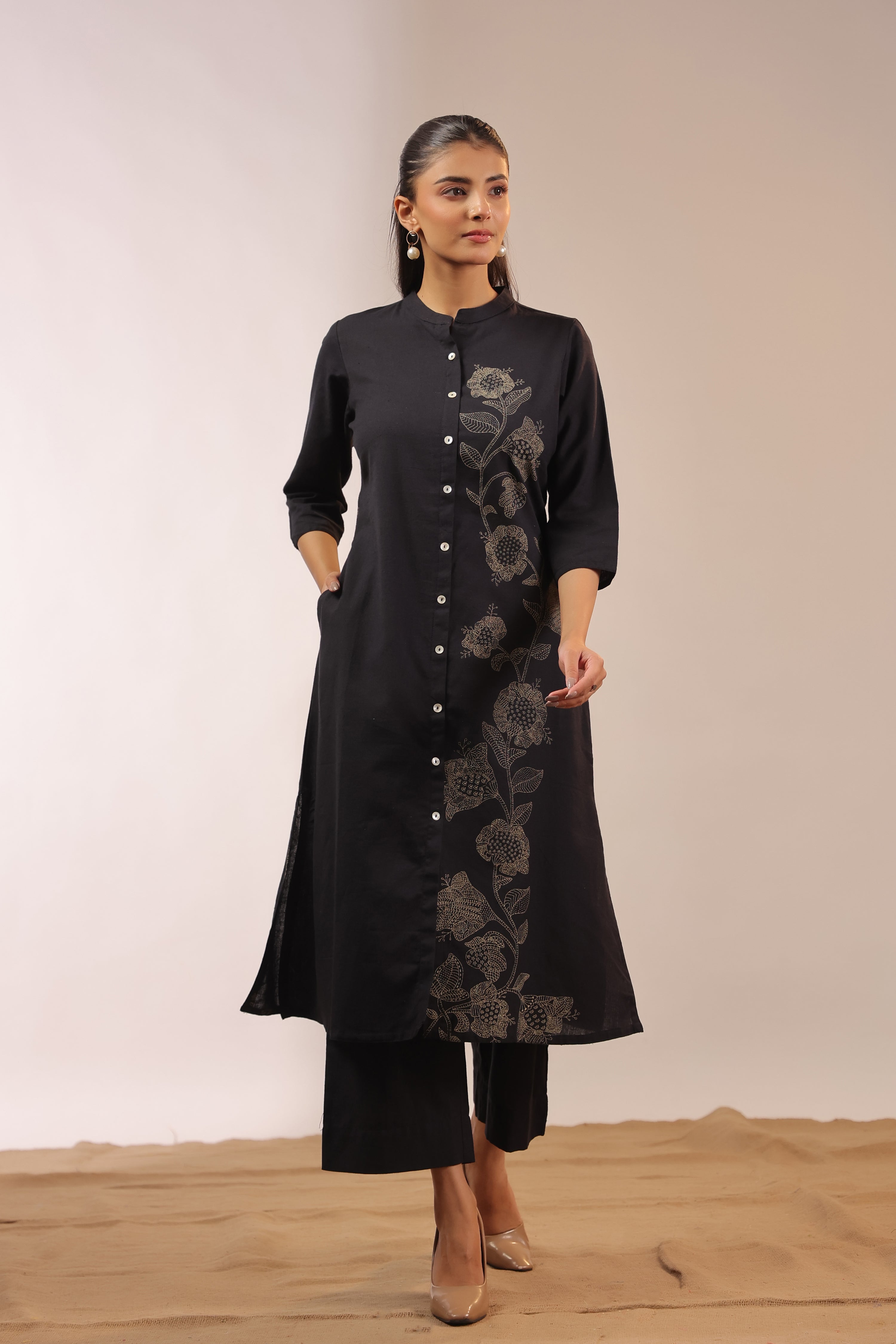 Dvija Cotton A-line Plazo Set