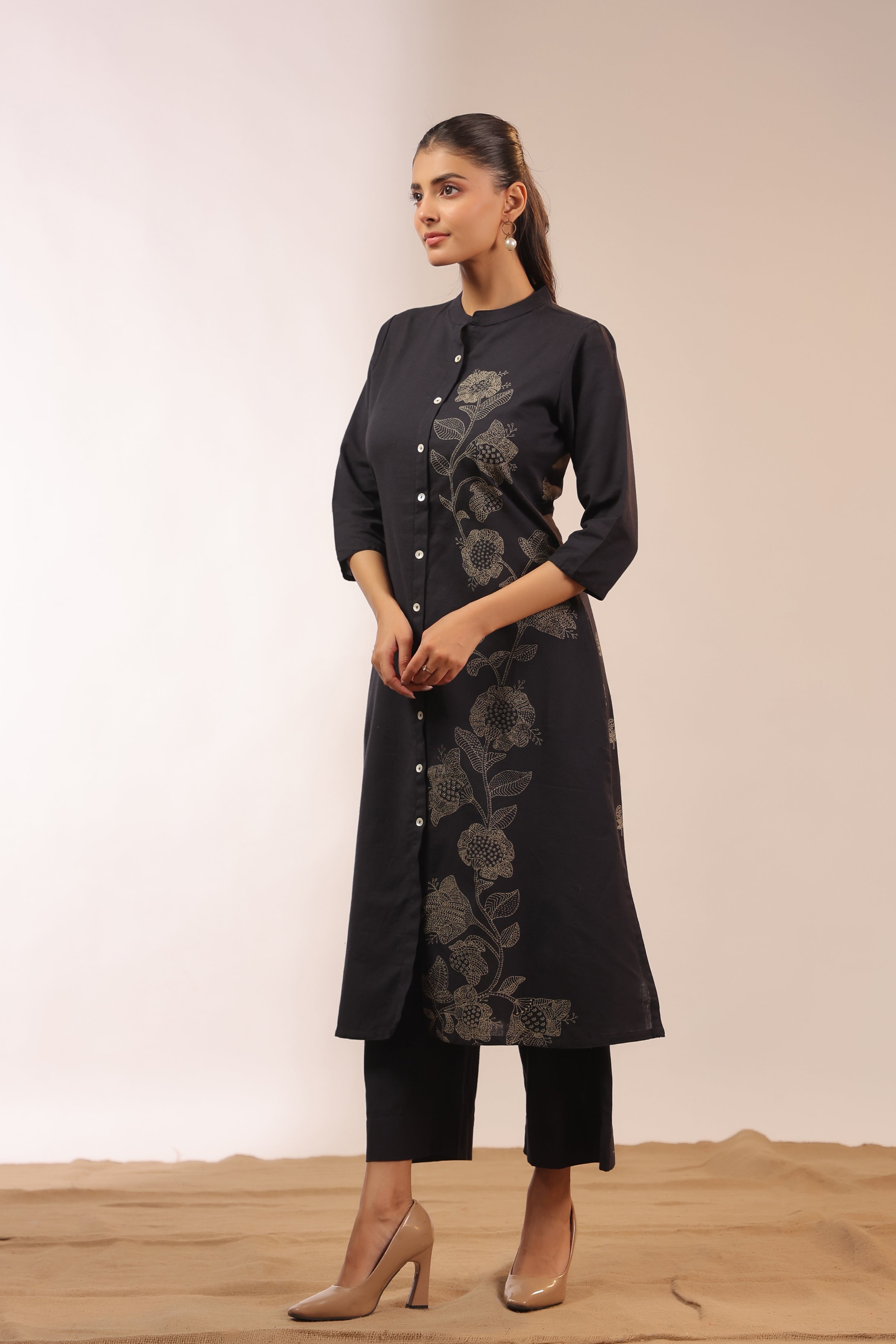 Dvija Cotton A-line Plazo Set