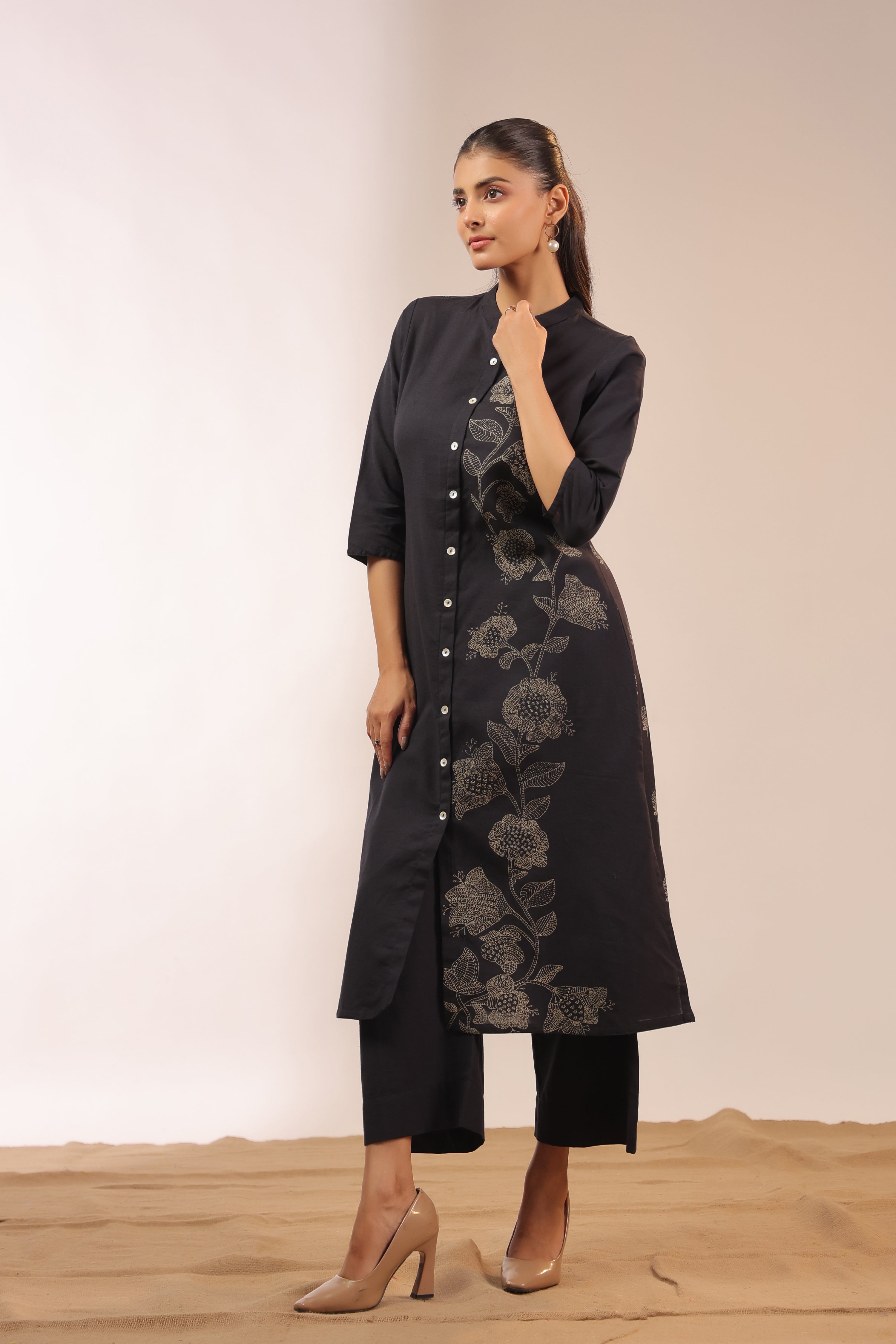 Dvija Cotton A-line Plazo Set